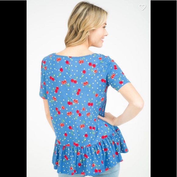 Vintage cherry babydoll top 🍒🍒